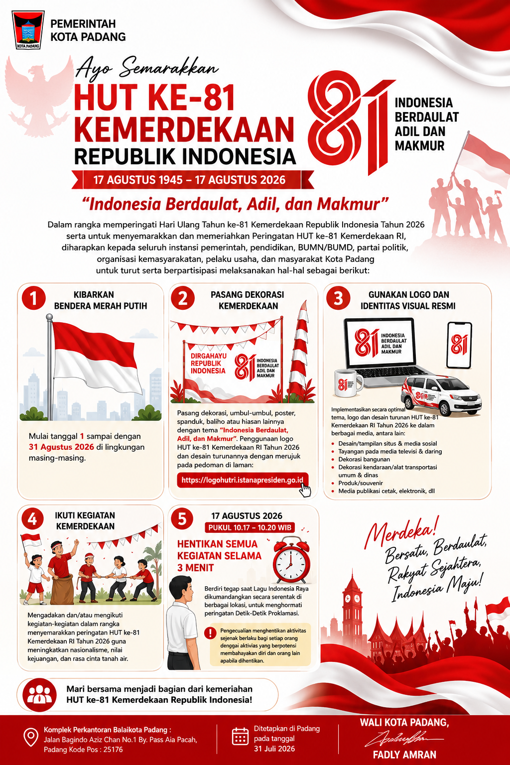 Ayo Semarakkan Peringatan HUT ke-81 Kemerdekaan Republik Indonesia Tahun 2026