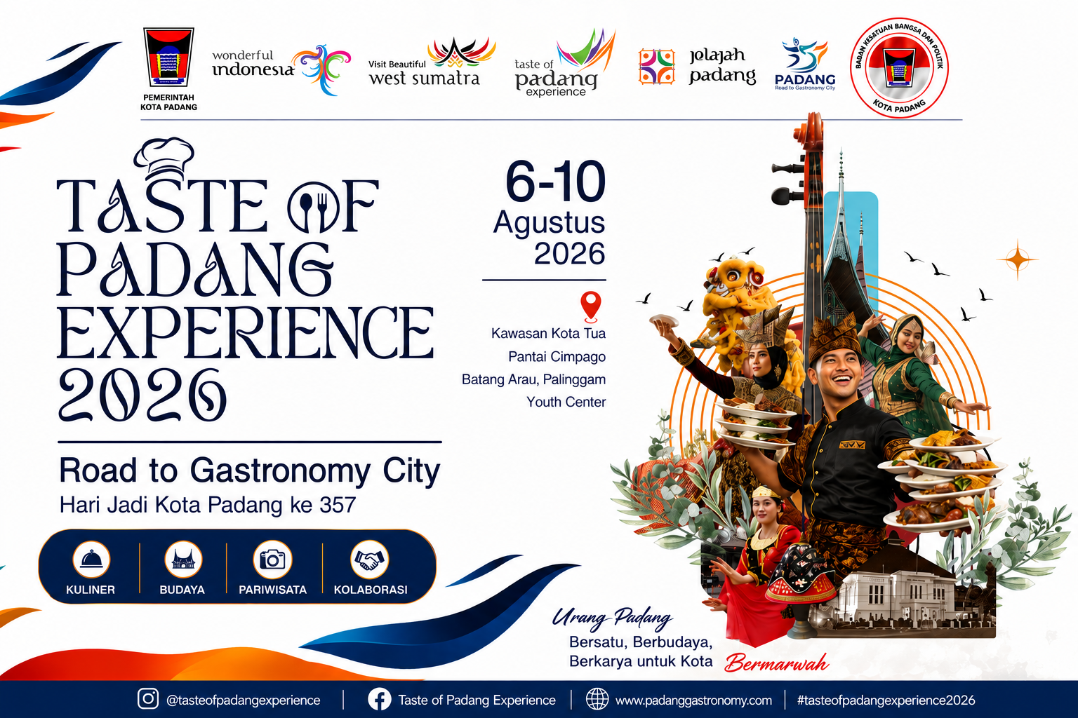 Taste of Padang Experience 2026 Siap Meriahkan Hari Jadi Kota Padang ke-357
